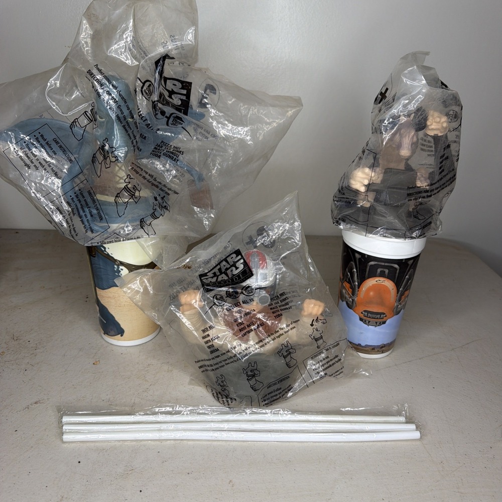 Anakin Watto Sebulba Star Wars Episode 1 KFC Pizza Hut Taco Bell Cup Topper 1999